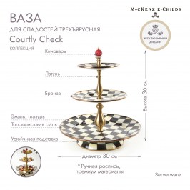 Ваза для сладостей трехъярусная Courtly Check 89430-40